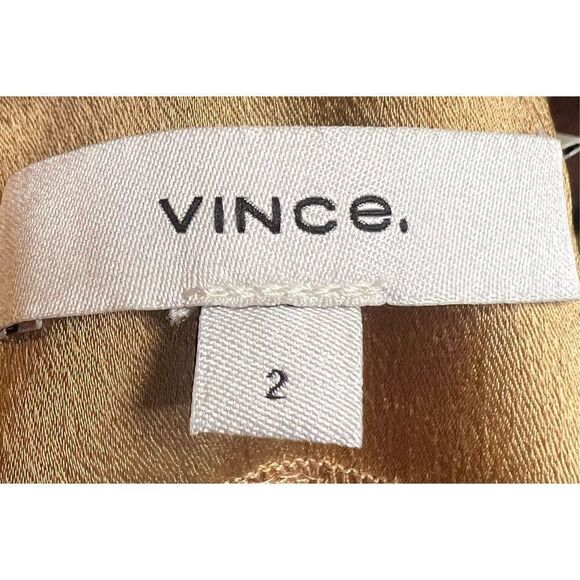 VINCE Satin Culotte Wide Leg Pants in Taupe NWOT Size 2 - Picture 5 of 6